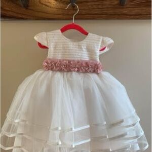 White and Pink Baby Dress